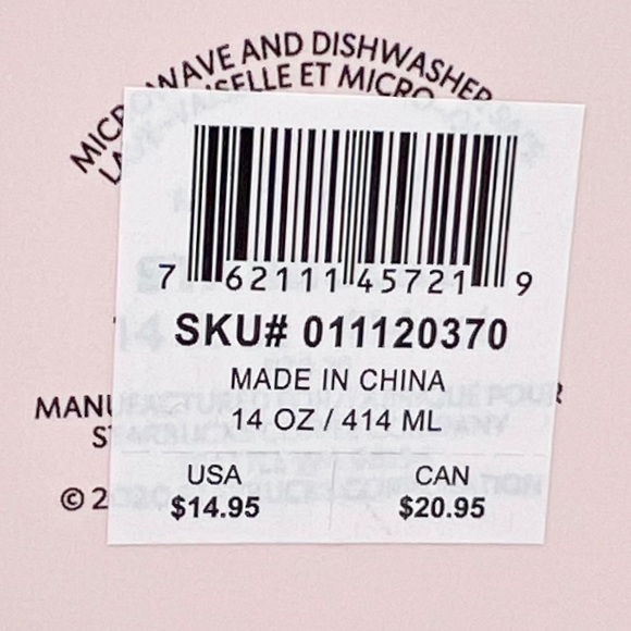 Starbucks Valentines Day Coffee Mug Lips Kisses Ceramic 2021 Collection New NWT - Picture 6 of 7